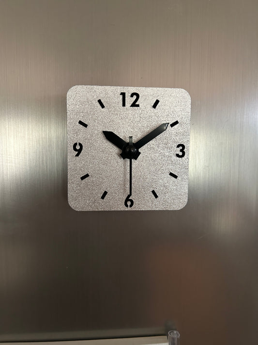 Classy Fridge Magnet or Desk Clock - Solid design
