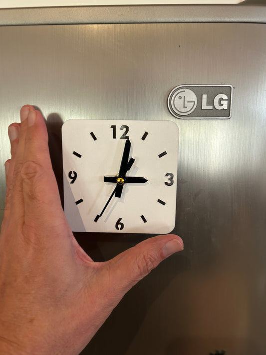 Fridge Clock - Small 100mm Fully Functional Quartz Clock - Magnetised! Who wouldn't want one!!