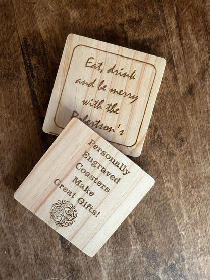 Coasters - 5 per pack - Personalised
